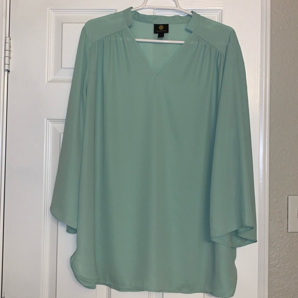 NWOT JM collection light green tunic top size XL